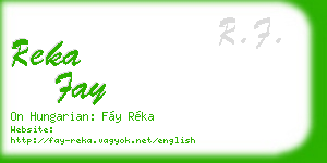 reka fay business card